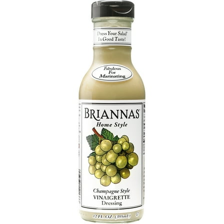 BRIANNAS Home Style Champagne Vinaigrette Salad Dressing, 12 Fl Oz