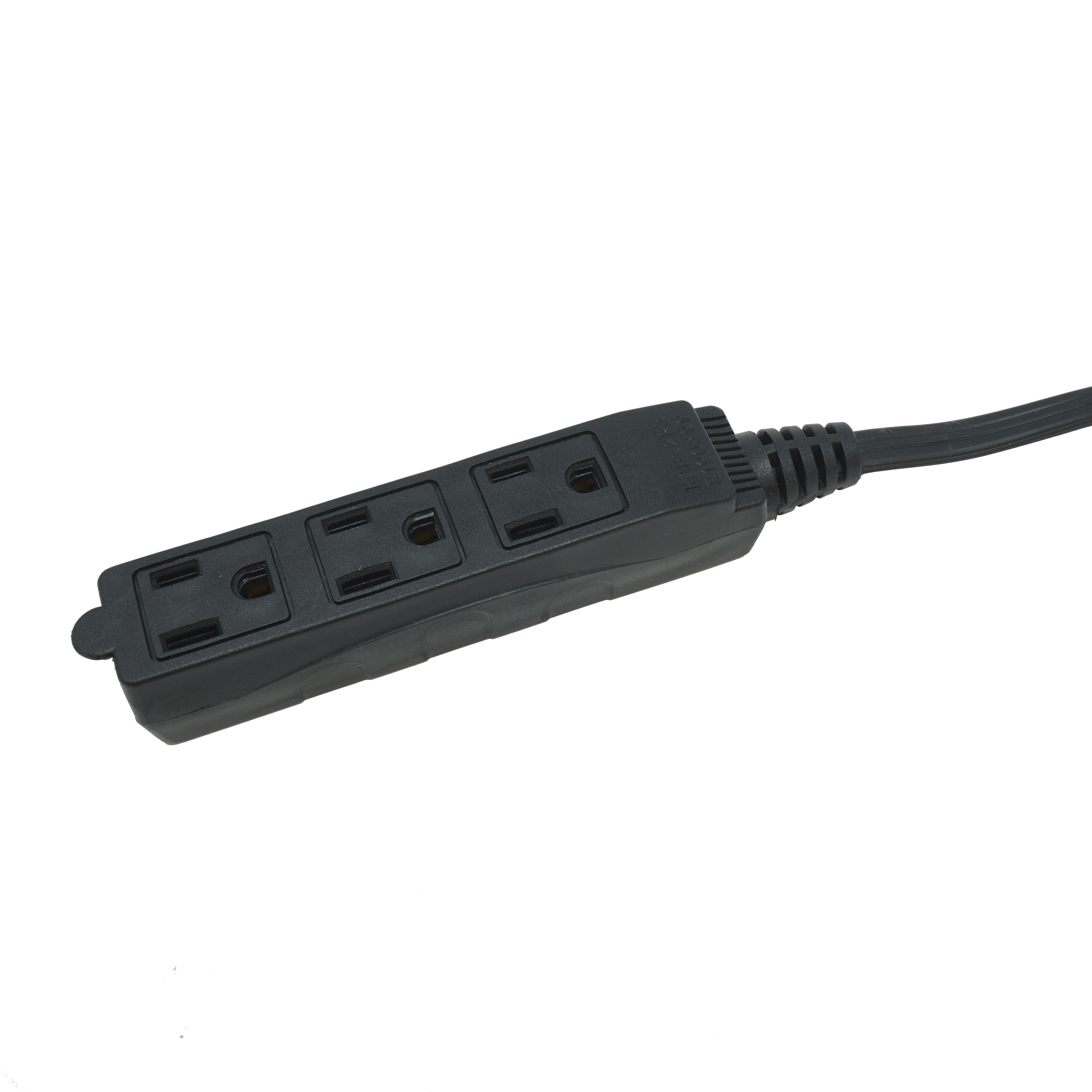 Tessan Flat Plug Ultra Thin Power Strip With 3 Outlets, 3 USB Ports (1 USB-C), 5ft Cord | Black