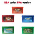 thumbnail image 2 of Series GBA Game Cartridge 32Bit Video Game Console Card Emeraude Rouge Feu Saphir Rubis Vert Feuille FRA Version for GBA, 2 of 5