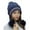 Blue, variant on Women's Winter Warm Soft Ear Protection Knitted Sherpa Pompoms Ski Hats Fleece Lined Cover Ears Beanie Hat for Teen Girls