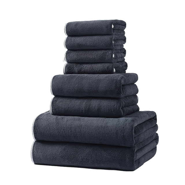 8-Piece Hotel Grade Towel Set - 600GSM Bath, Hand Towels & Washcloths Spa Collection