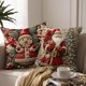 thumbnail image 4 of CaiYueKe Christmas Pillow Covers 18x18 inch Set of 4, Christmas Decorations Cushion Covers, Xmas Pillow Covers, Pillowcases Throw Pillow Covers with Hidden Zipper for Sofa Couch Home Decor, 4 of 7