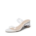 thumbnail image 1 of Sandalia DREAM PAIRS DHS213 Tacón Grueso de Dos Tiras Blanco 8, 1 of 7