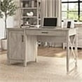 thumbnail image 2 of Atlin Designs Farmhouse Wood Computer Desk with Storage in Gray, 2 of 9
