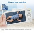 thumbnail image 4 of Open Box VTech 1080p WiFi Smart Nursery Remote Access Over-the-Crib View Video Baby Monitor with 5” High Definition 720p Display, Night Light, RM5887HD (White), 4 of 14