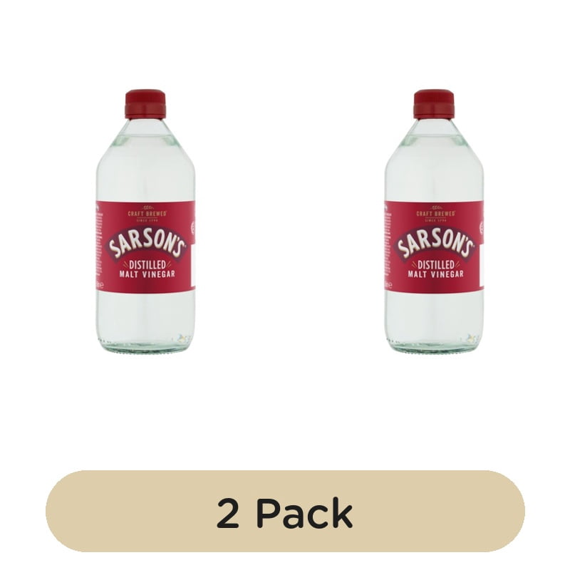 Sarson's Distilled Malt Vinegar 568ml, British Import (Pack of 2)