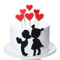 thumbnail image 3 of 3 Set Cake Topper DIY Decorative Love Heart Sweet Lovers Cupcake Insert Card for Valentines Day, 3 of 7