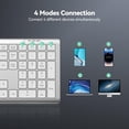 thumbnail image 2 of Keyboard Rechargeable, 4-Device Free Switching (2.4G+BT), Ultra-Slim Full Size Keyboard, Quiet Typing, for PC/Laptop/ TV/Phone, Adjustable Stand, 12 Multimedia, 2 of 6