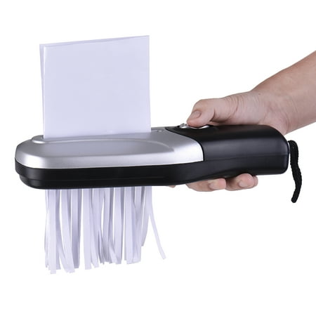 Portable Handheld Paper Shredder Cutter A6 Folded A4 Strip Cut USB/Batteries Operated Cutting Machine Tool for Home Office School (Best Paper Shredder For The Money)