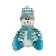 thumbnail image 4 of xihome Figura decorativa navideña de Pap Noel sentado azul, muñeco de nieve y reno. Adorno para mesa o repisa., 4 of 6