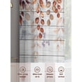 thumbnail image 5 of Fall Orange Blue Leaf Sheer Curtains 2 Panels Set Farmhouse Leaves Sheer Window Curtains Light Filtering Rod Pocket Voile Drapes for Bedroom Living Room 52"x63", 5 of 8