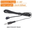 thumbnail image 2 of Sensor receptor emisor IR Uxcell, cable de extensión de 4.9 pies de largo, con conector de 3.5 mm, cabezal negro con azul, paquete de 6, 2 of 4
