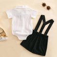 thumbnail image 5 of Tiijoy Newborn Boys Summer Outfits Cotton Short Sleeve Bodysuit Suspenders Shorts Set, Sizes 9-12M, 5 of 5