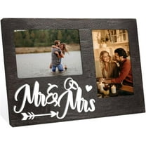 1 pc 1 Pc Picture Frame Christmas Gifts 4x6 Inch Two Photos Mr and Mrs Double Frame Hold 3D Photo Frame Wood Wall Frame for Valentine's Day Anniversary Gifts Birthday Gifts for Your Partner