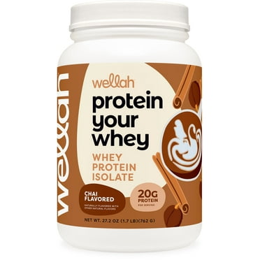 Wellah Protein Your Whey (30 Servings, Chai Flavored) - Whey Protein Isolate Protein