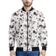 thumbnail image 2 of Chaqueta con cremallera y estampado de tinta de pollo vintage para hombre, abrigo con estampado 3D de animales, chaqueta informal con cremallera, sudadera de manga larga, 2 of 5