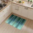 thumbnail image 2 of ODIKA 3'x5' Washable Throw Rug Lime Arrangement Striped Displaying Crosshatch Styling Farmhouse for Entryway, Kitchen, Mudroom, Stain Resistant, Low Profile, Non-Slip, 2 of 7