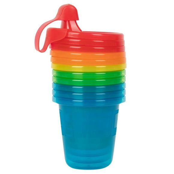 Paquet de 7 gobelets à bec 207 ml Take & Toss de The First Years - les couleurs peuvent varier Paquet de 7, 207 ml