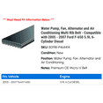 thumbnail image 2 of Water Pump, Fan, Alternator and Air Conditioning Multi Rib Belt - Compatible with 2005 - 2007 Ford F-650 5.9L 6-Cylinder Diesel - Gates, 2 of 2