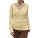 thumbnail image 2 of Suéter de Punto de Larga para Mujer, Moda de Otoño, Cuello en V, Jersey Ajustado, Ropa Informal de Trabajo para Otoño. Amarillo L, 2 of 7