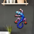 thumbnail image 4 of SDJMa Metal Lizard Wall Decor Outdoor Indoor Metal Wall Art Gecko Hanging Decorations Metal and Glass Garden Theme Home Decorations for Garden Living Room Bedroom, 4 of 7