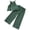Dark Green, variant on Girls Summer Outfits Sleeveless Ruffle Tops and Wide Leg Pants Kids Clothing Set Size 5-6 Years