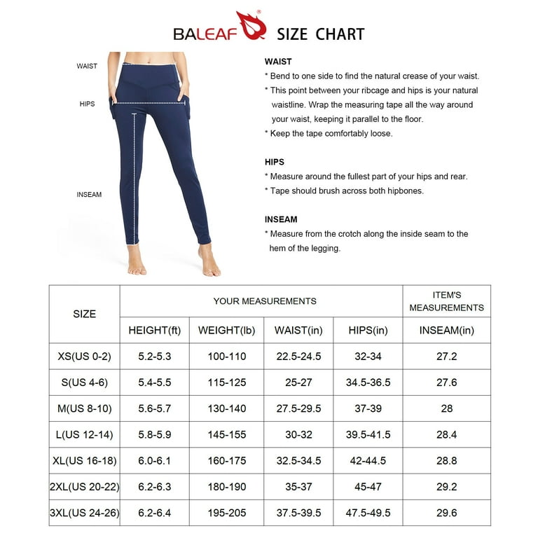 BALEAF Women's Fleece Lined Leggings Winter Thick Warm Thermal High Waisted  Pocketed Pants Grey XXL 