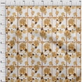 thumbnail image 3 of oneOone Cotton Jersey Light Brown Fabric Check|Leaves & Floral Artistic Sewing Craft Projects Fabric Prints By Yard 58 Inch Wide, 3 of 4