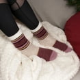 thumbnail image 5 of BambooMN Women's Funky Double Layer Thick Soft Warm Fuzzy Comfy Home Socks, 3 Pairs Asst E, S/M, 5 of 7