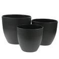 thumbnail image 4 of EXHUMKY Set of 3 Lightweight Black Plastic Plant Pots with Drainage Holes for Indoor and Outdoor Garden Use, 4 of 8