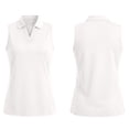 thumbnail image 2 of Aezemi Women's Sleeveless Sports Shirt, V Neck Collared Tennis Golf Tank Tops, Workout Running Summer Shirts for Women, 2 of 9