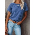 thumbnail image 2 of Sherrylily Women Short Sleeve Crewneck T Shirts Side Split Tees Casual Loose Fit Tops S-2XL, 2 of 4