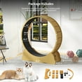 thumbnail image 6 of Muhub 45" Cat Wheel Exerciser for Indoor Cats,Cat Wherl, Cat Running Wheel for Fitness Weight(Natural Wood-XL), 6 of 9