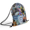 thumbnail image 5 of Mamma Mia Drawstring Bag:Waterproof design, suitable for fitness, hiking, yoga, swimming, travel, beach, and shopping, measuring 15.7*17.7 inches., 5 of 8