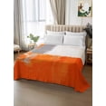 thumbnail image 2 of Burnt Orange Grey California King Size Flat Sheet, Wrinkleproof & Fadeproof Cooling Flat Bed Sheet Only, Abstract Modern Geometric Oil Painted Breathable Soft Bedding Top Sheets 108 x 98 Inches, 2 of 8