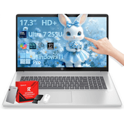 HP 17t Touchscreen Laptop Computer, 17.3" HD+, Intel Core Ultra 7 255U, Copilot AI, Backlit KB, Fingerprint Reader, Wi-Fi 6& BT5.4, Win 11 Pro, 8GB DDR5 + 512GB