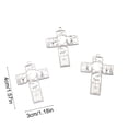 thumbnail image 3 of Rijanmt Easter Hollowed Out Cross Handcraft Diy Pendant,Stainless Religious Easter Cross Decoration For Christianity Home Gift Decor,Easter Basket Stuffers And Small Tree Ornament,1.18*1.57",Silver, 3 of 7