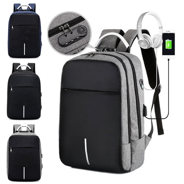 Fiudx Ofertas Flash Artículos En Oferta La Mochila Del Negocio, Bolso Para El Vuelo Del Viaje Cabe El ordenador Portátil De 15,6 Pulgadas Con El Puerto De Carga Usb
