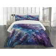 thumbnail image 3 of Ambesonne Purple Quilted Bedspread Set 3 Pcs, Lavender and Crystal Cave, Queen Size, Azure Blue Quartz Lilac, 3 of 4