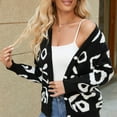 thumbnail image 4 of AherBiu Cardigan Sweaters for Women Lightweight Button up V Neck Coat Fall Winter Casual Knit Jacket, 4 of 6