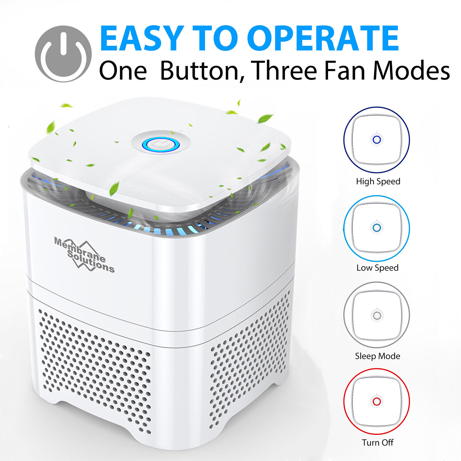 Buy MSB3 Air Purifier for Desktop, True HEPA Air Filter 300 sq ft