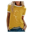 thumbnail image 2 of Honeeladyy Women's New Fashion Cat Print Casual Short Sleeve Top T-shirt women tops, 2 of 5