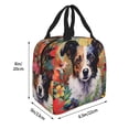 thumbnail image 2 of Pofeuu Colorful Flower Dog Print Lunch Bag Lunch Box Large Capacity Insulated Lunch Bag for Adult, Leakproof Reusable Lunch Tote Bags for Work, 2 of 5