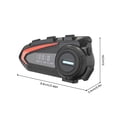 thumbnail image 2 of Yajisi KUQIBAO K20 Motorcycle Helmet Headset BT5.1 Noise Reduction Headphone Waterproof Hands-Free Calling Black Hard Mic[cite: 1], 2 of 9