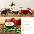 thumbnail image 4 of SKYSONIC Abstract Yellow Football Pot Holders Trivets, 2 Pcs Heat Resistant Trivets,Soccer Ball Cotton Thread Weave Mats for Hot Pads Pans Pot Bowl Teapot for Kitchen Decor, 4 of 7