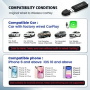 CarlinKit MiNi SE - Wireless Apple CarPlay Adapter for Cars with Wired CarPlay USB/Type-C Dongle Plug and Play Receiver 10s Fast Connection