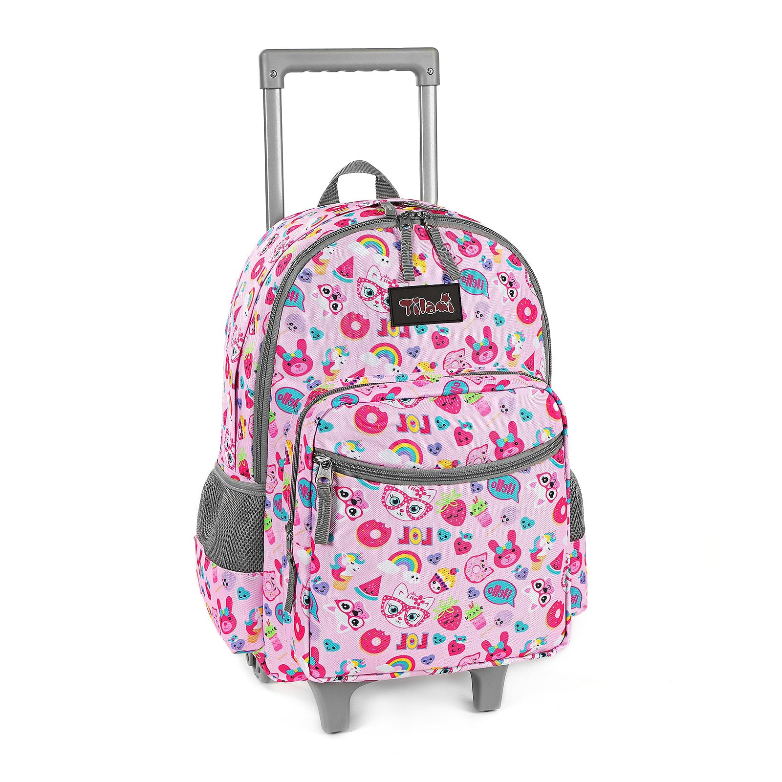Tilami Rolling Backpack 18 inch Double Handle Wheeled Laptop Boys Girls ...