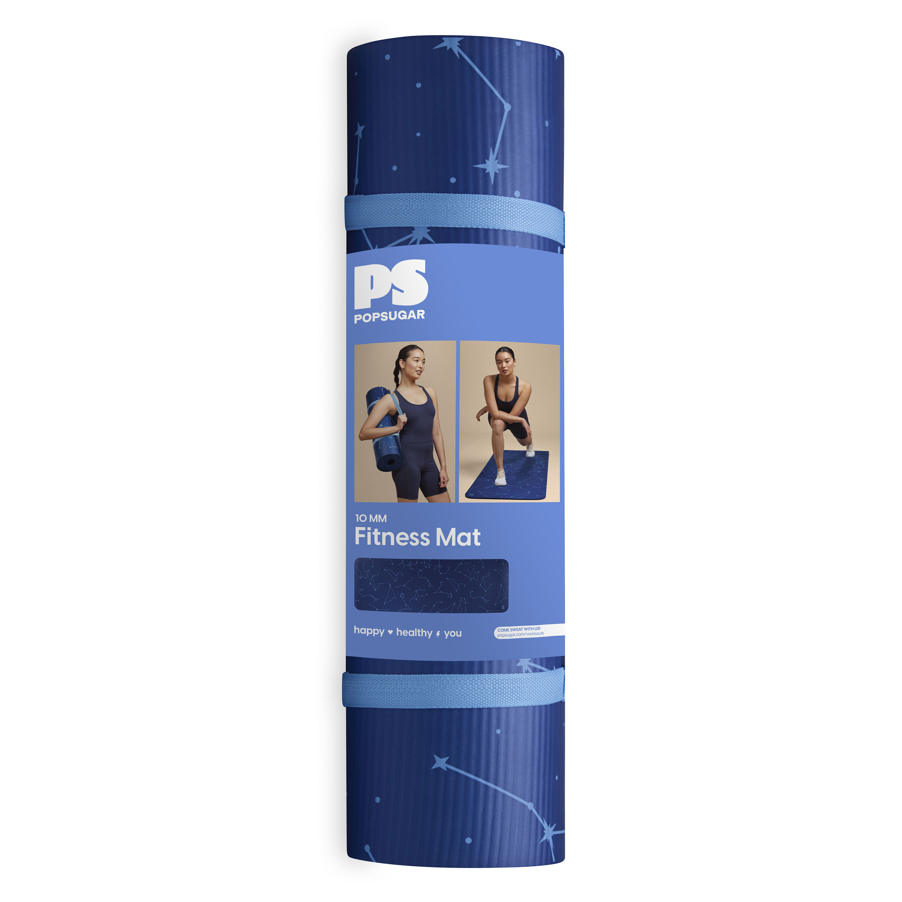 Popsugar Fitness Mat 24x72 Constellation Blue photo 2