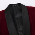 thumbnail image 3 of Beauty-Emily Men's Single-breasted Shawl Collar Velor Suit Jacket with Pocket Design for Casual Party Occasions Blazer Masculino Men Dress Coat, 3 of 7