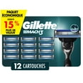 thumbnail image 2 of Gillette Mach3 Razor Blade Refills Razor Cartridges, Razor Refills for Men With Lubrication Strip, 3-Blade Razor Blades for Close Shave 12ct, 2 of 17